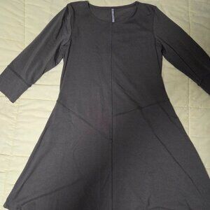 Blue Canoe Organic Cotton Bamboo A-Line Dress Size L Fits like M Olive Green USA